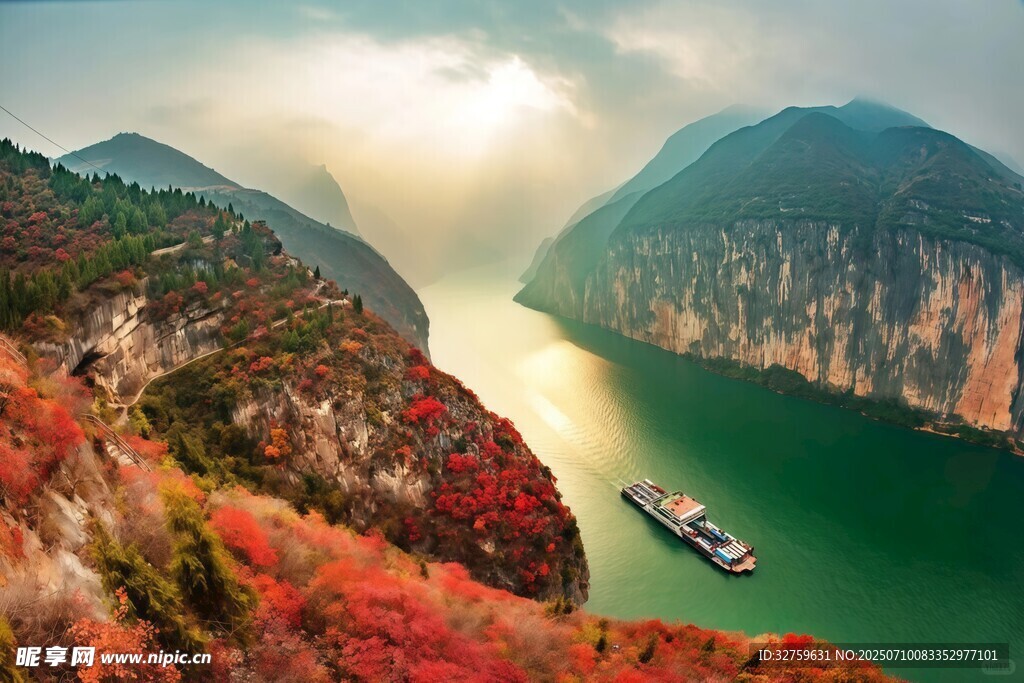 壮丽三峡风光