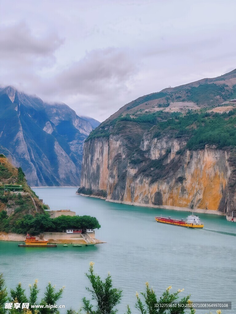 壮丽长江三峡山水风光