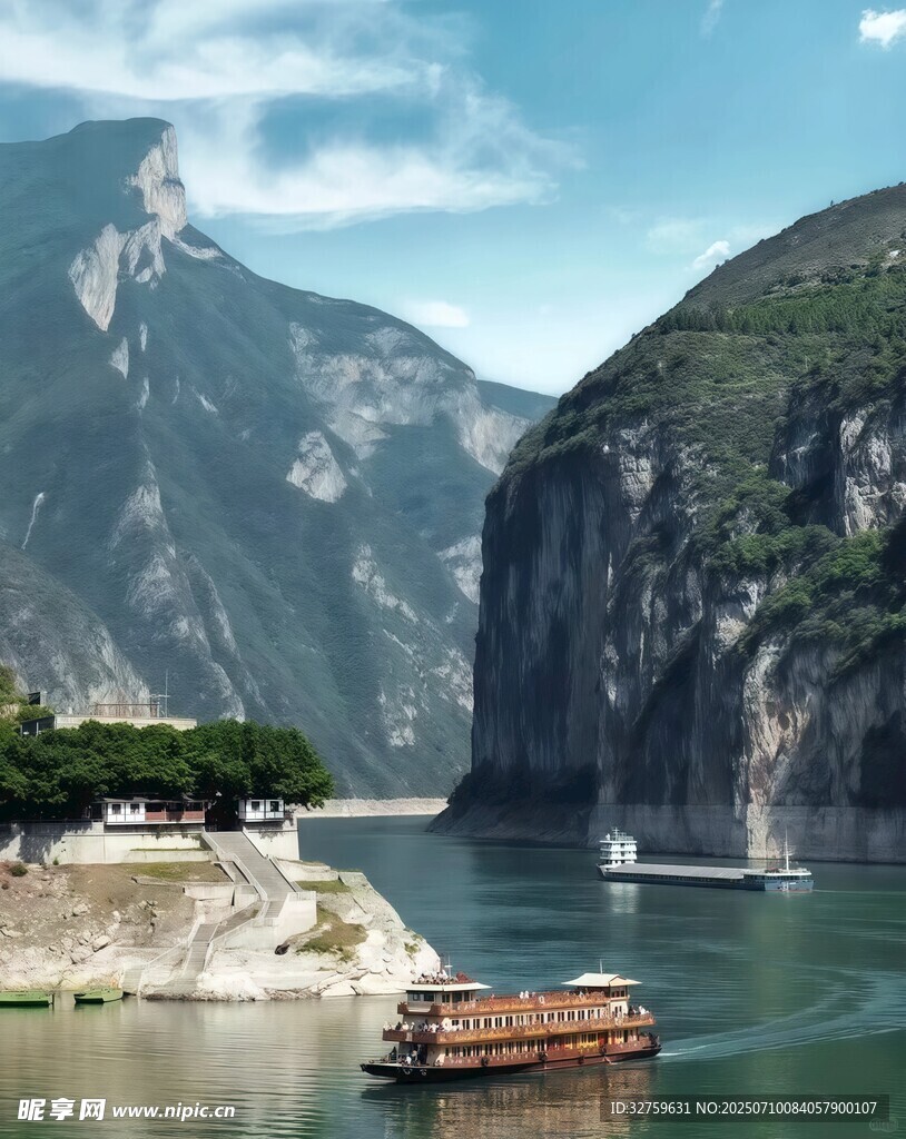 壮丽长江山水风光图景