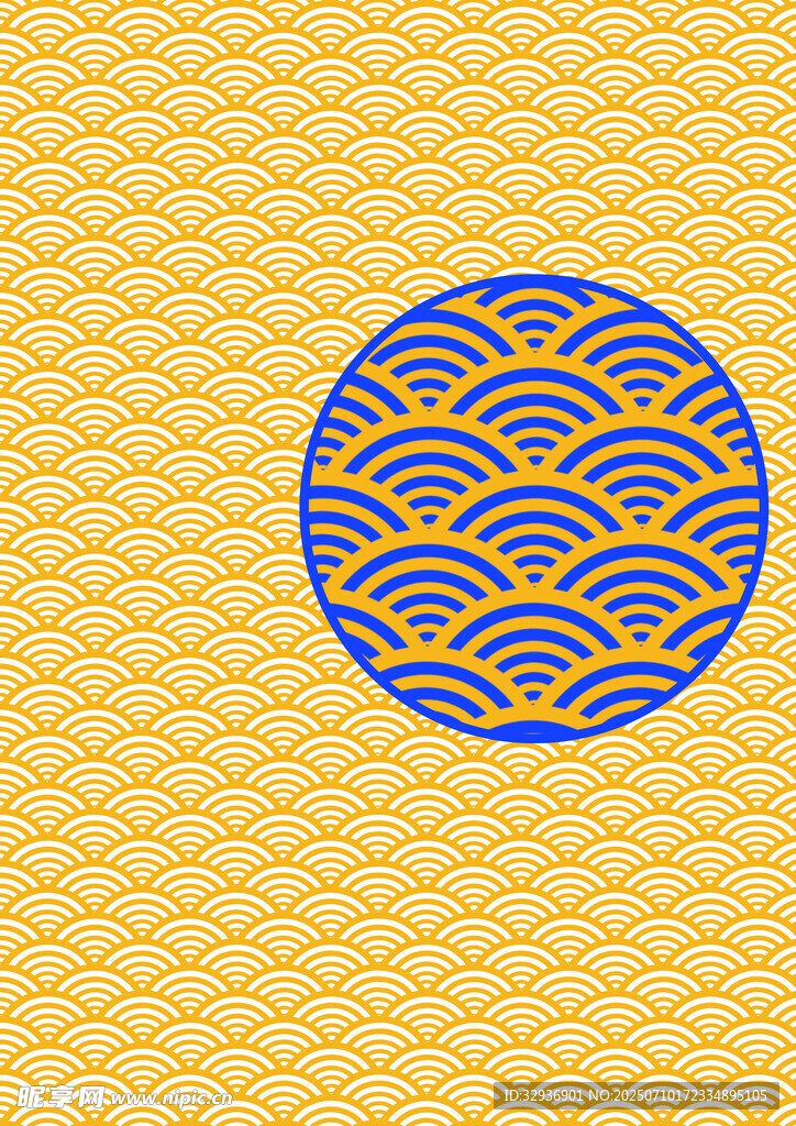中式传统海浪纹背景