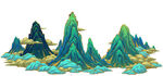 梦幻青绿山水景观
