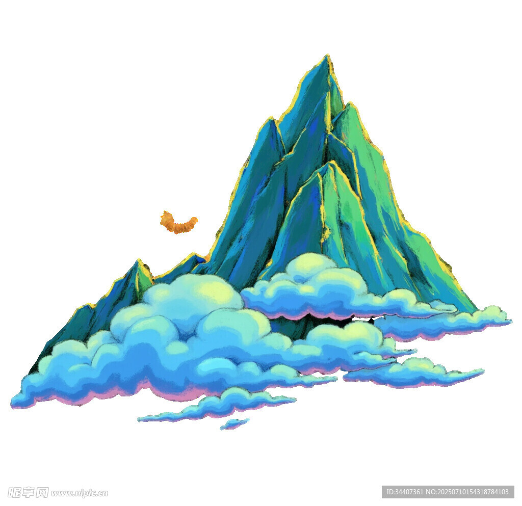 梦幻青山伴云月