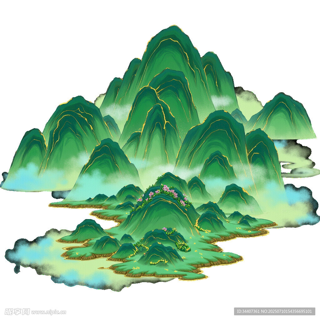 青绿山水图