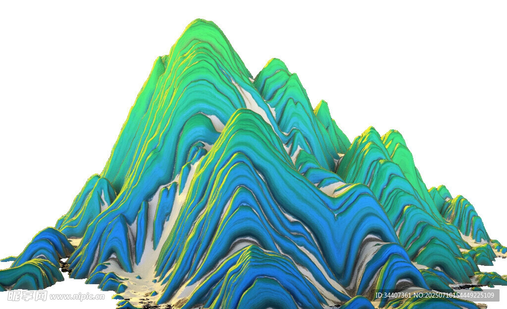 梦幻多彩山峦