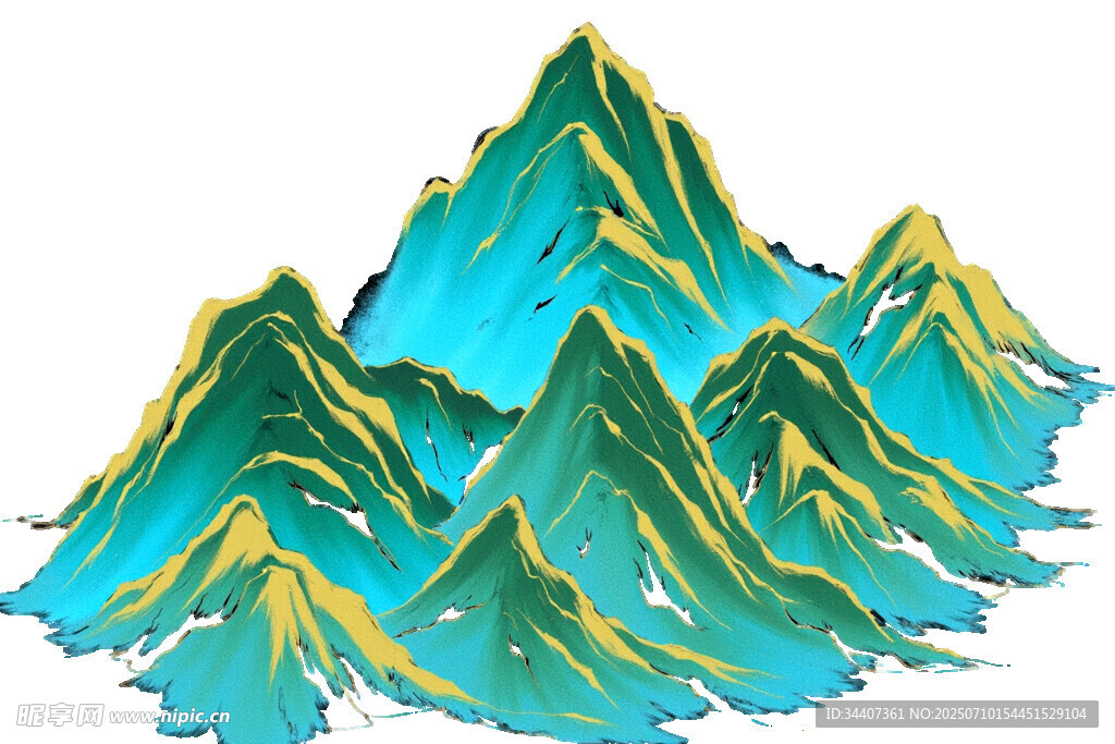 梦幻青绿群山