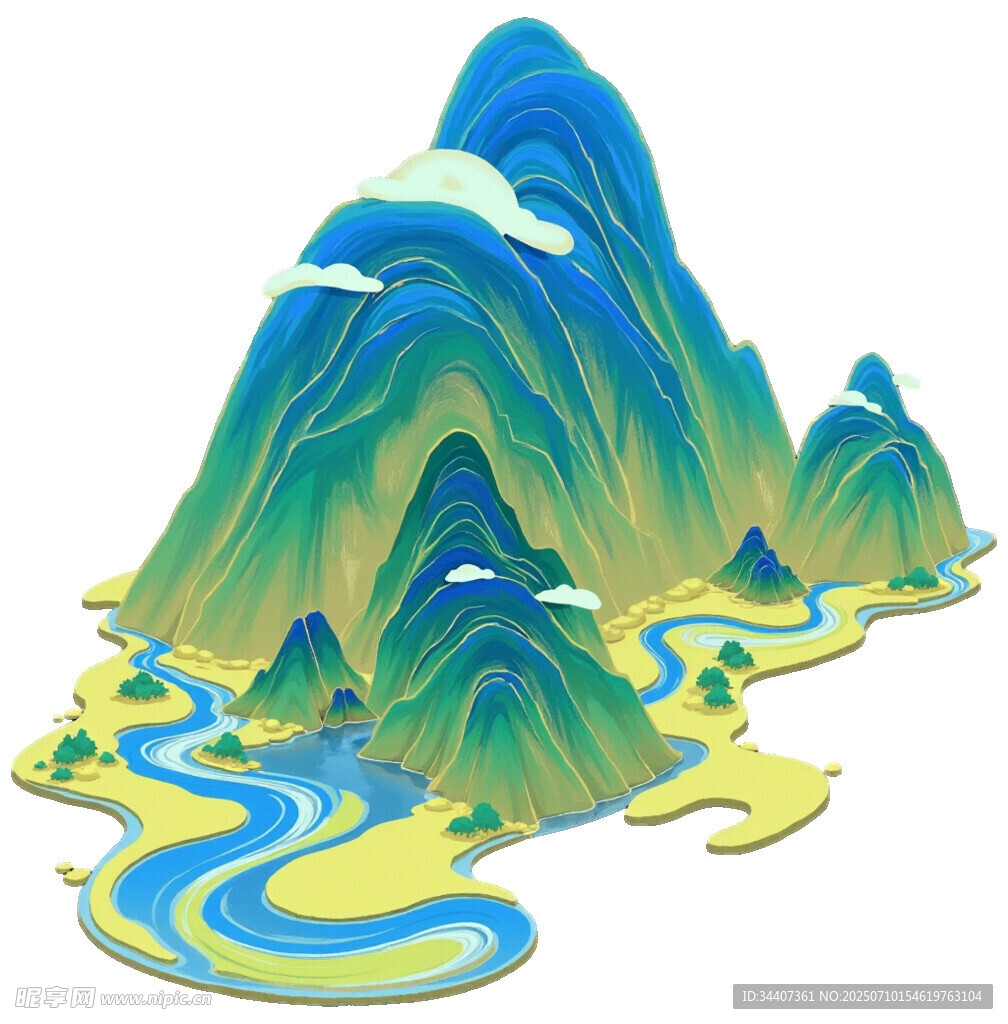 立体山水景观图