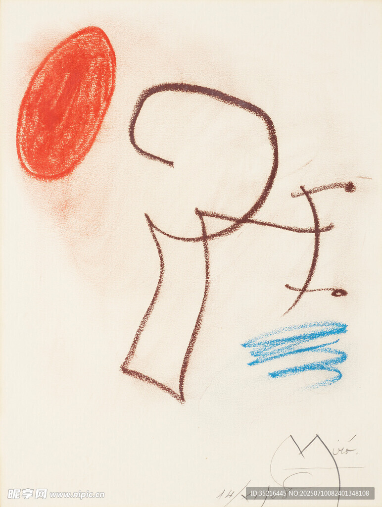 抽象艺术画作中的独特线条
