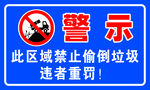 禁止倒垃圾警示标识
