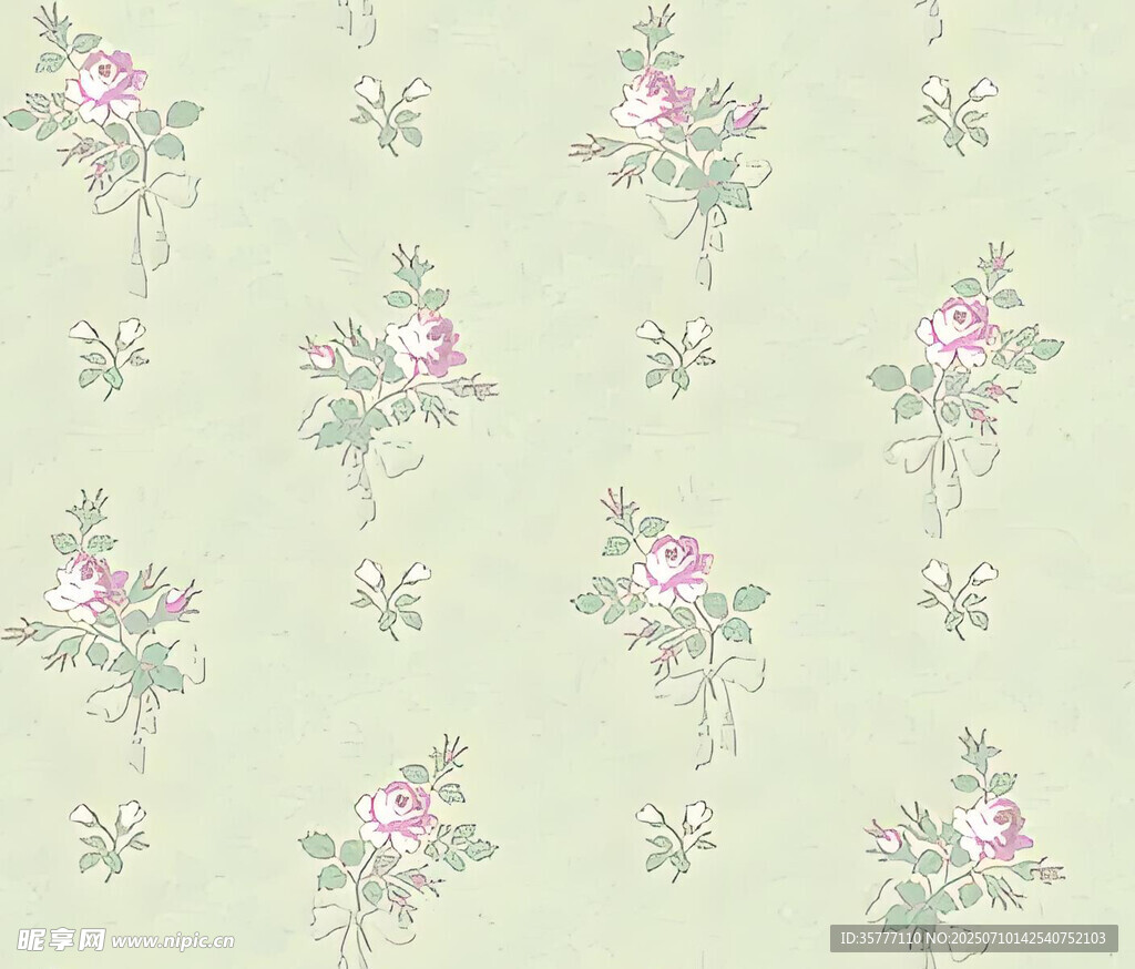 淡绿色碎花