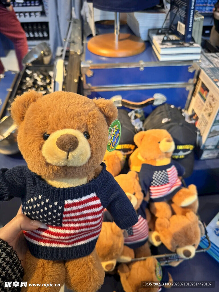 可爱小熊玩偶展示