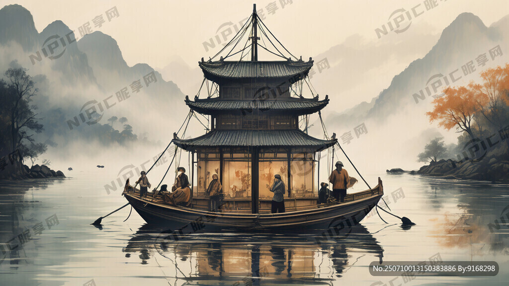 帮我做一张图片 宋式的淡雅
