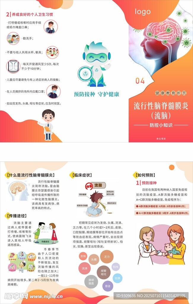 流脑 三折页