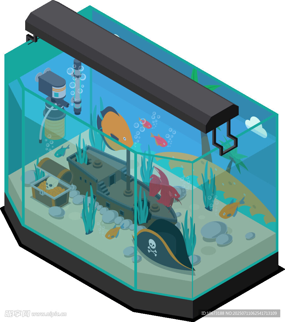透明创意水族箱模型展示