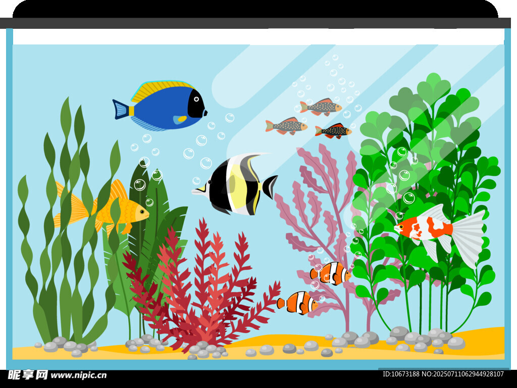 多彩海底世界水族箱景观