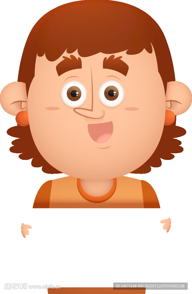 举牌卡通小孩