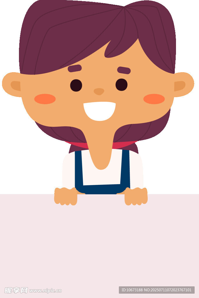 可爱女孩露出灿烂笑容