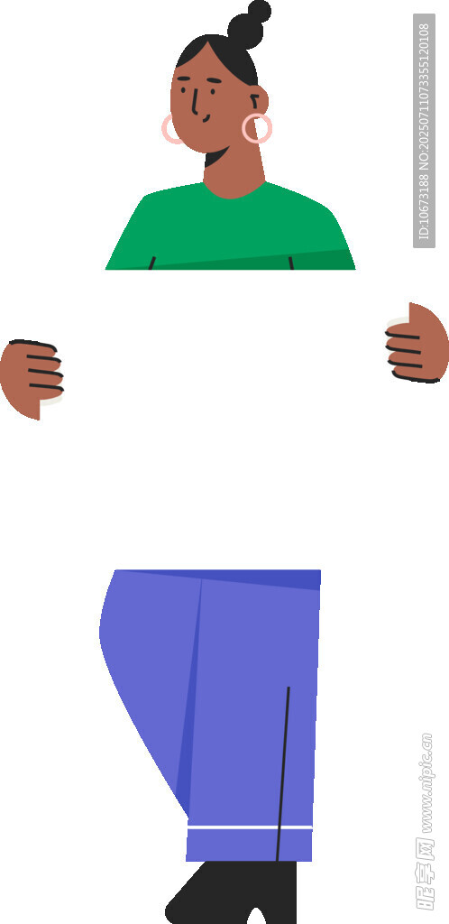 伸展的人物插画形象