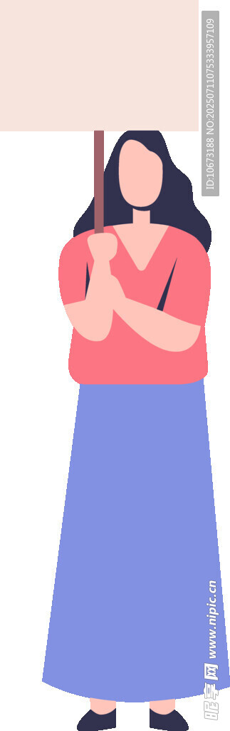 女生举牌子