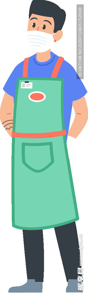 穿围裙的男士
