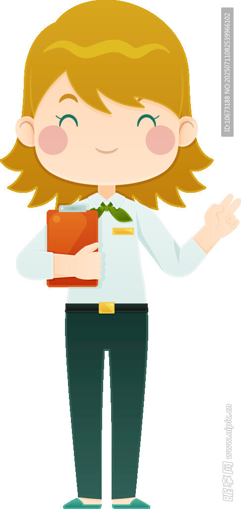 手持书本的微笑女孩