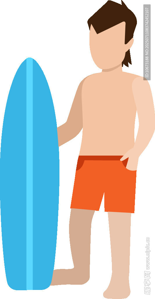 手持冲浪板的男性