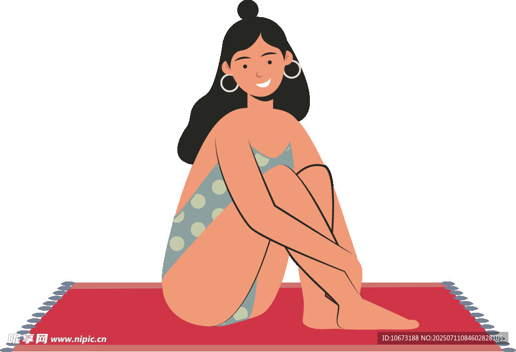 瑜伽女孩的静谧冥想时刻