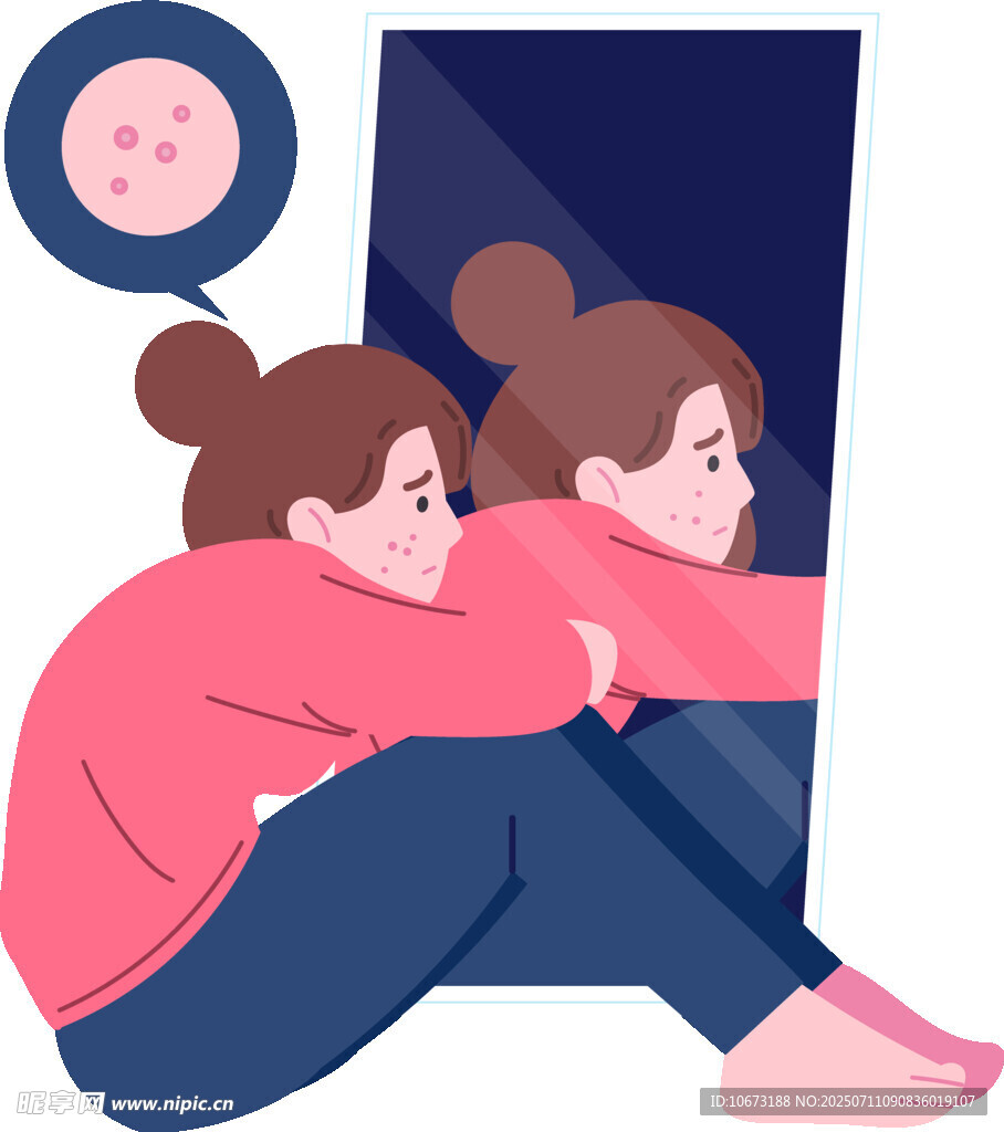 女孩独自窗边陷入沉思