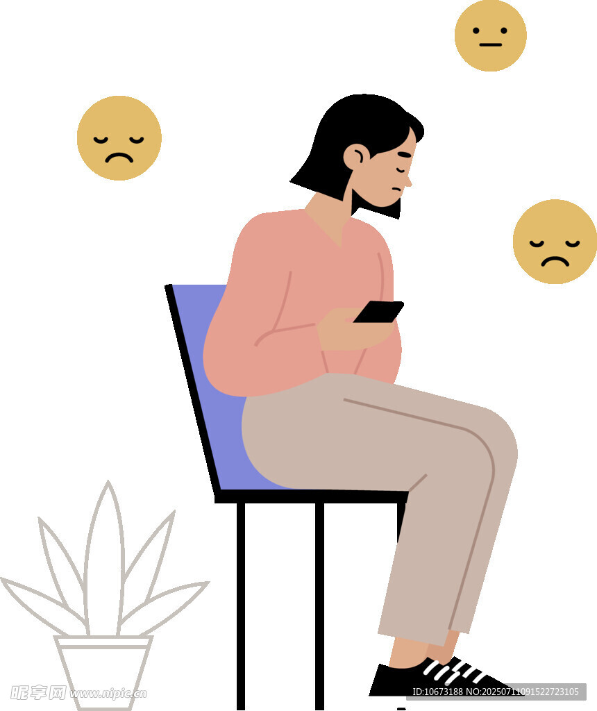 坐着喝咖啡带表情符号的人