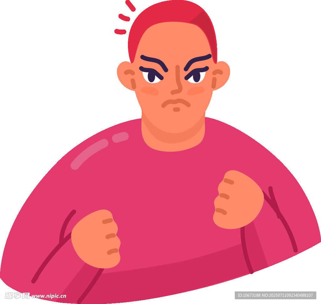 愤怒男子握拳