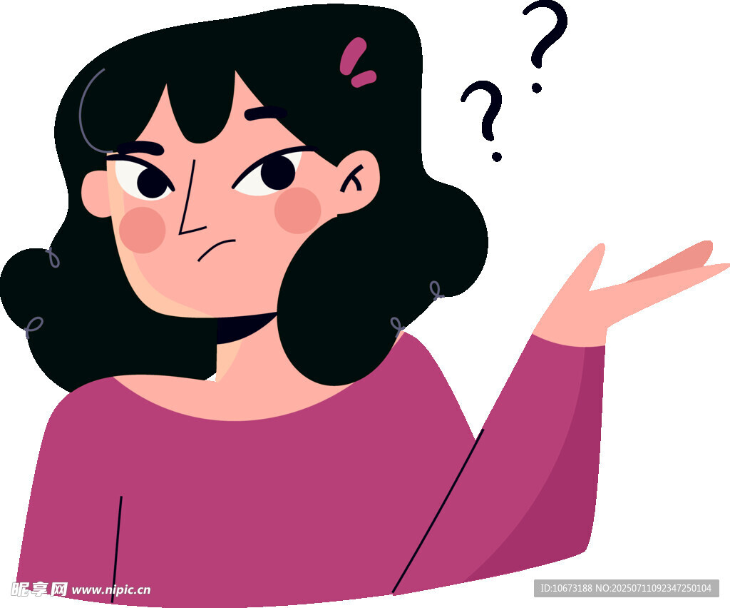 疑惑女孩摊手表不解