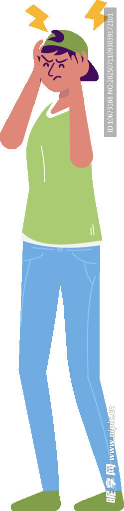 欢乐女孩头戴花环打电话