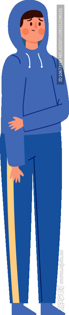 蓝色运动套装男士形象