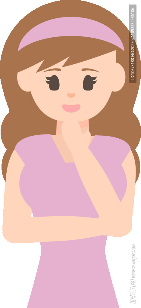 思考的紫衣女孩