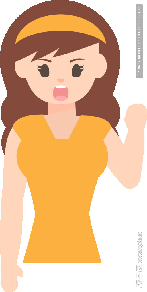 活力女孩展示自信姿态