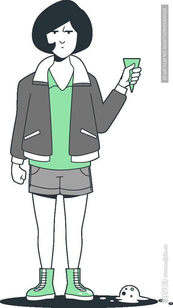 时尚女孩手持手机摆造型