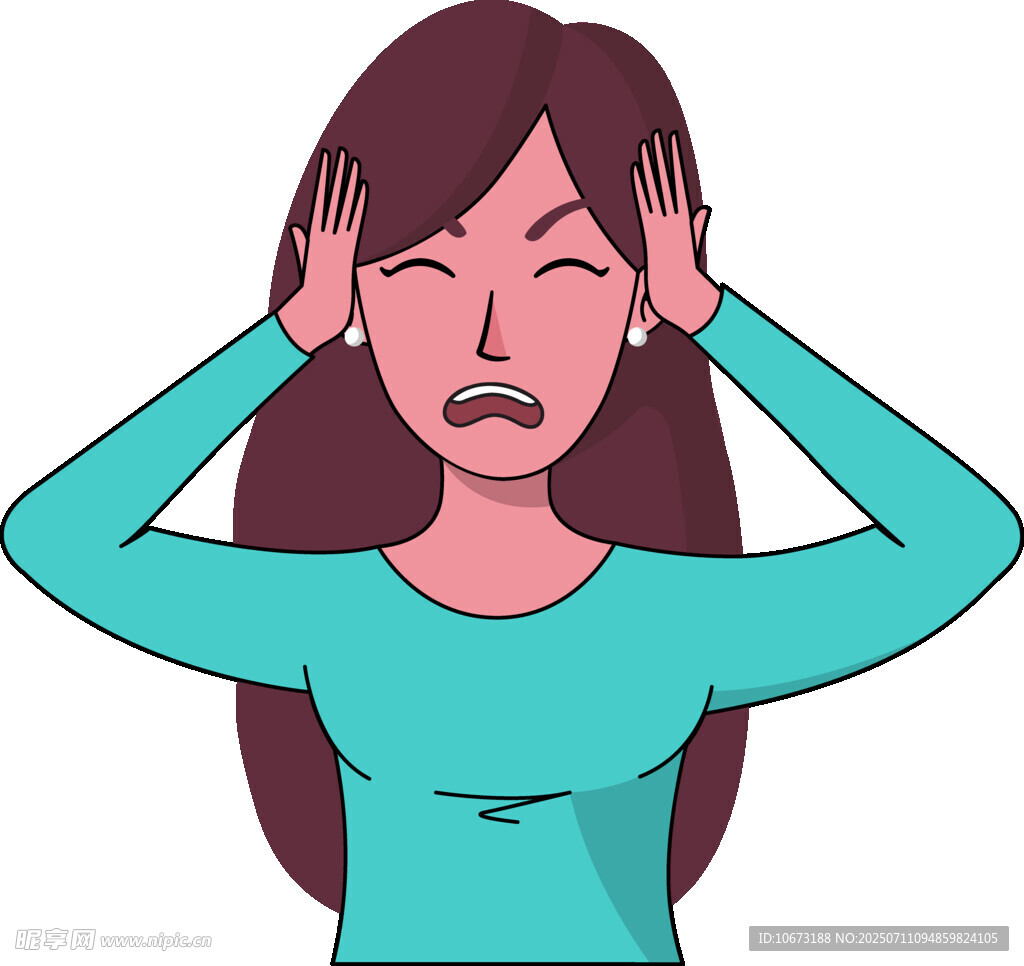 苦恼的女性