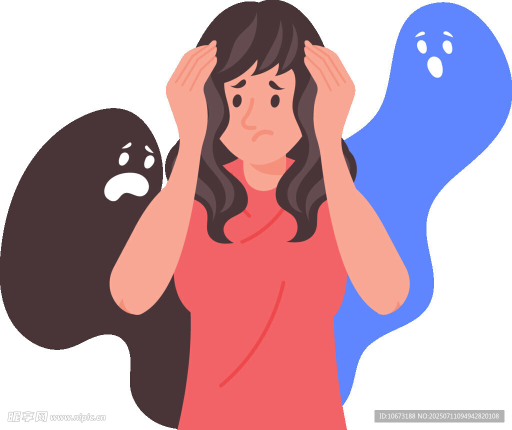 女孩受幽灵困扰显焦虑