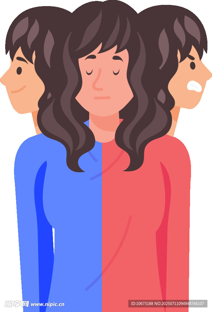 分裂人格的内心挣扎