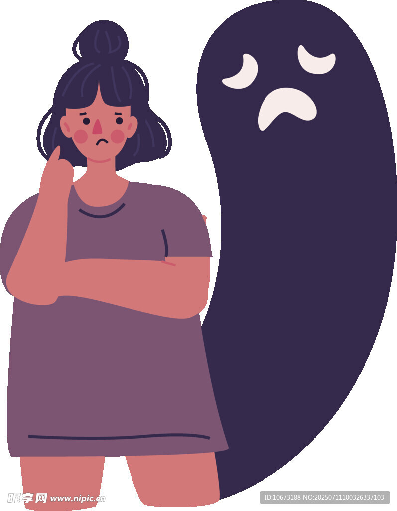 女孩被幽灵吓到的瞬间