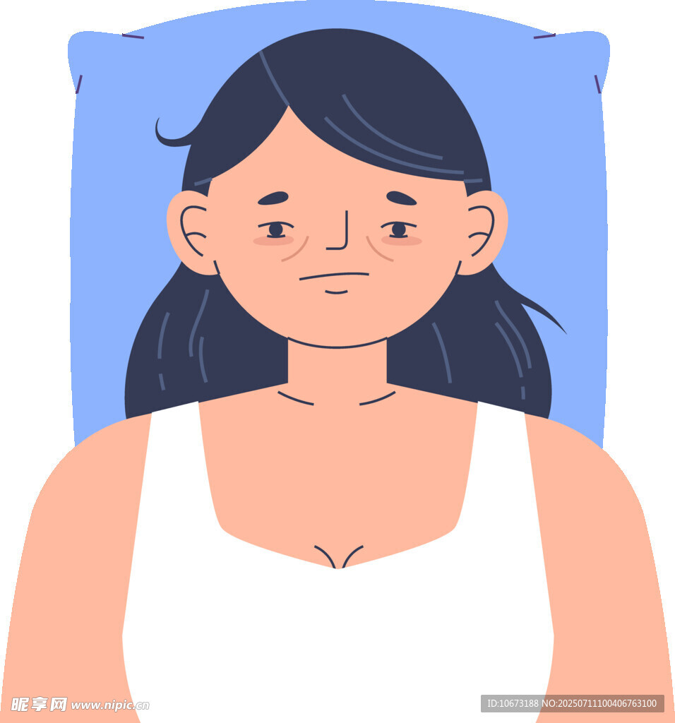 躺着休息的女性