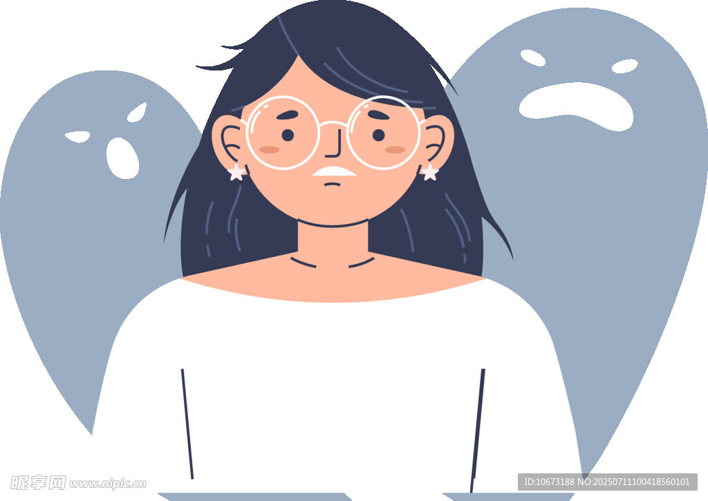 简约风格女性插画形象