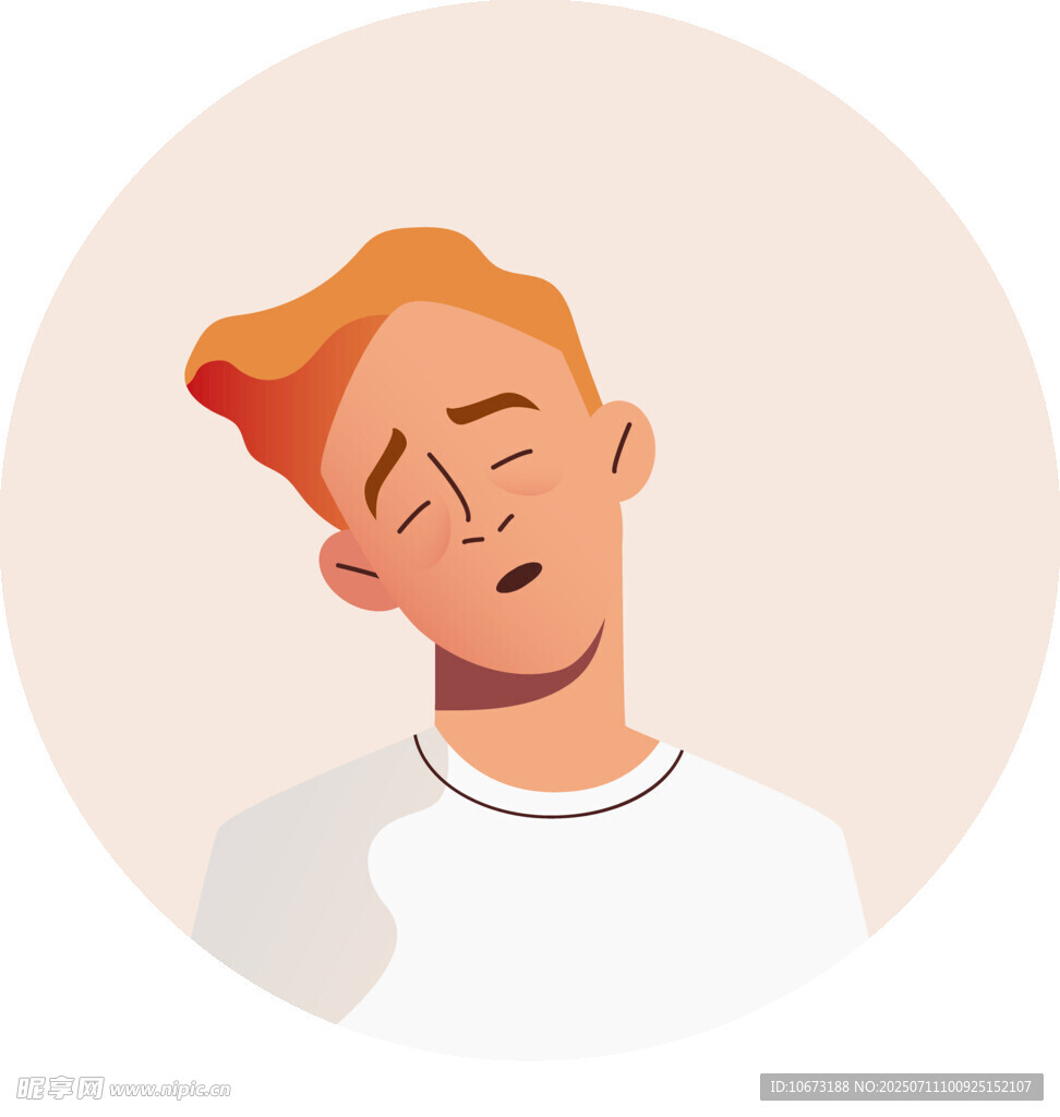 打哈欠的男子