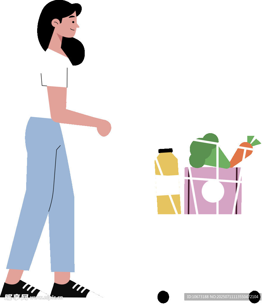 女子推购物车满载而归