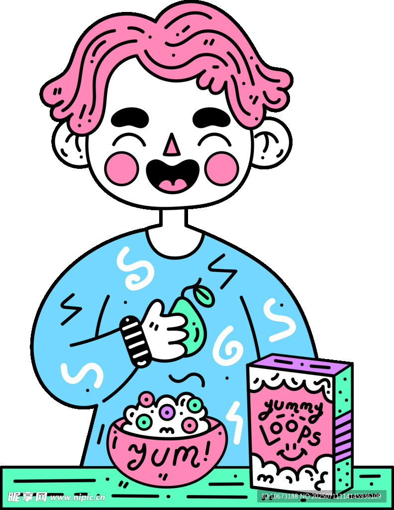快乐女孩享受美味零食时刻