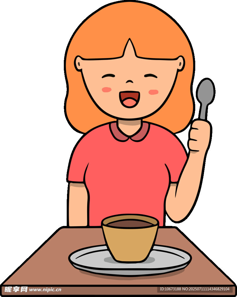 女孩开心享用杯装饮品