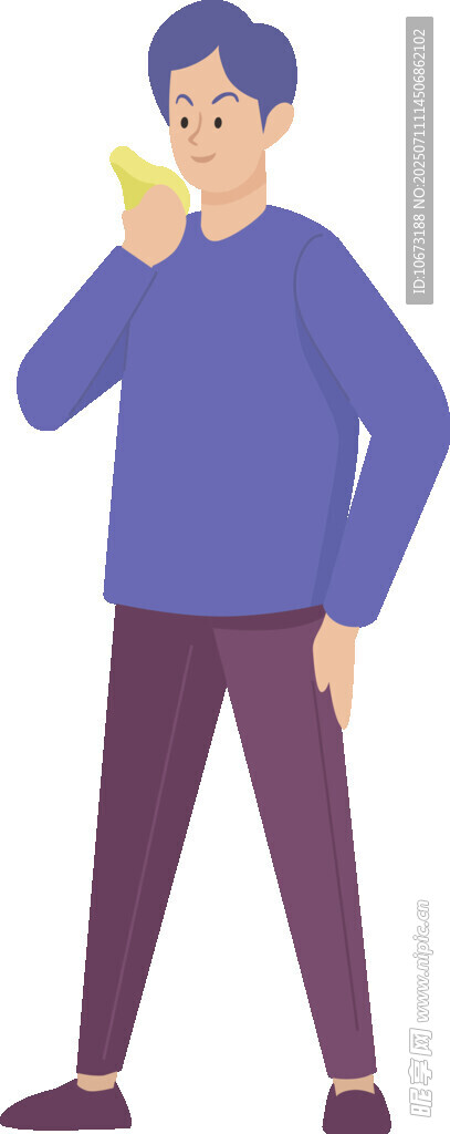 男子打电话姿态插画