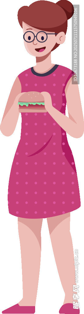 两位女士手持书本形象