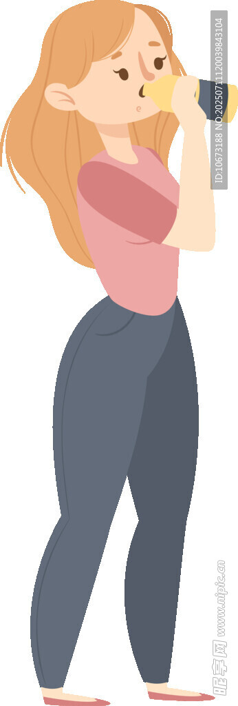 手持话筒唱歌的活力女孩