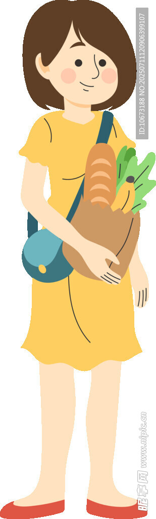 女孩手提购物袋满载而归