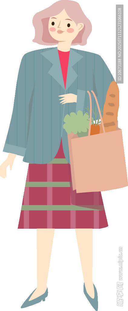 购物归来的时尚女士